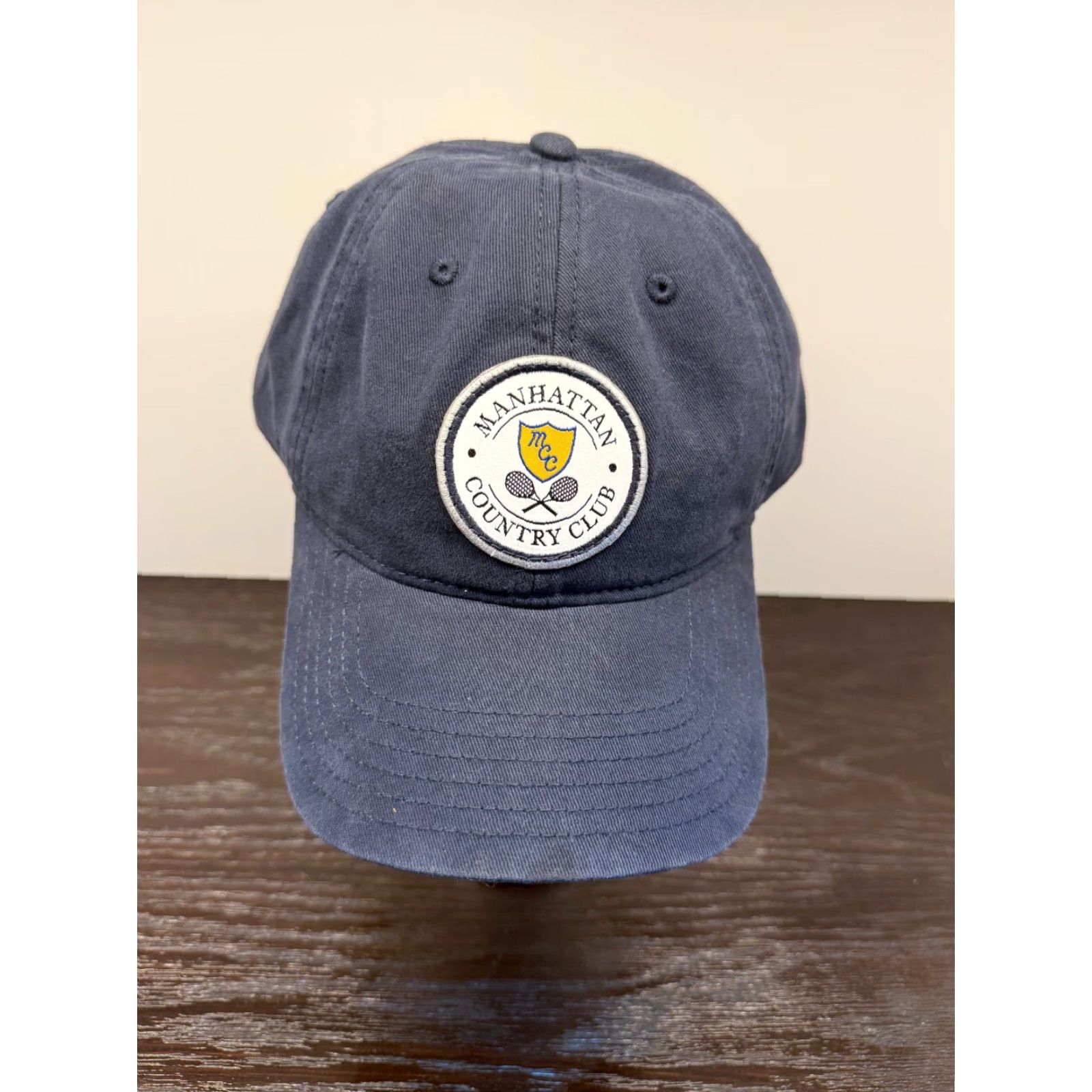 Vintage VINTAGE Manhattan Country Club Baseball Cap Men One Size Blue Twill Cotton Adjustable Golf Sports Size ONE SIZE - 2 Thumbnail
