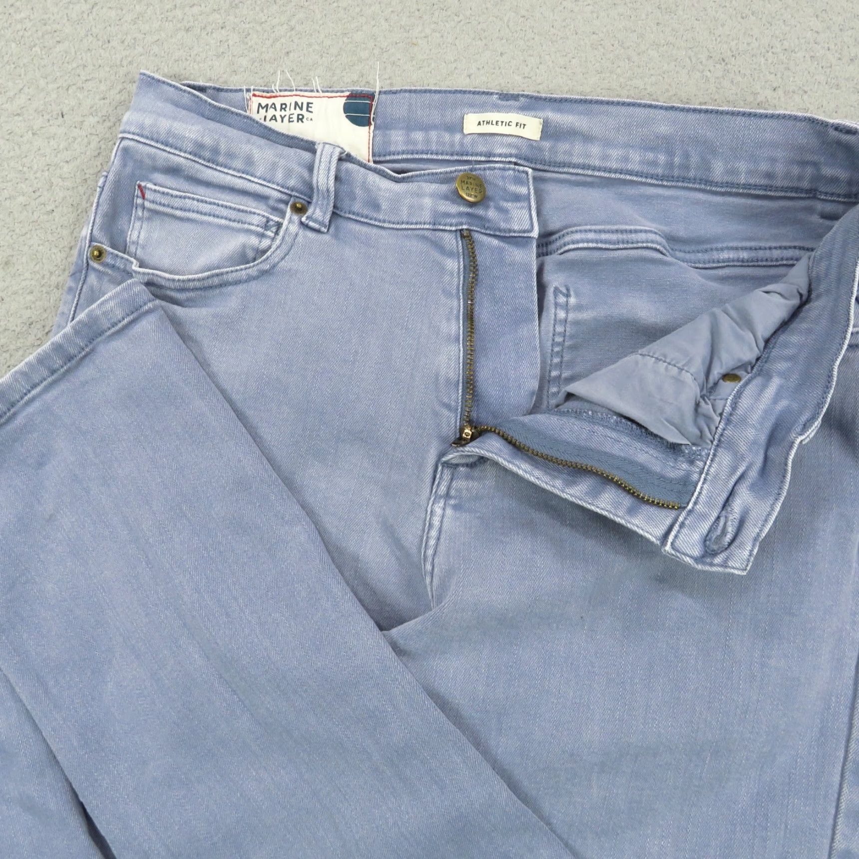 Marine Layer Marine Layer Athletic Fit 5 Pocket Twill Pant Mens Blue Denim Jeans 32x32 Sh Size US 32 / EU 48 - 2 Thumbnail