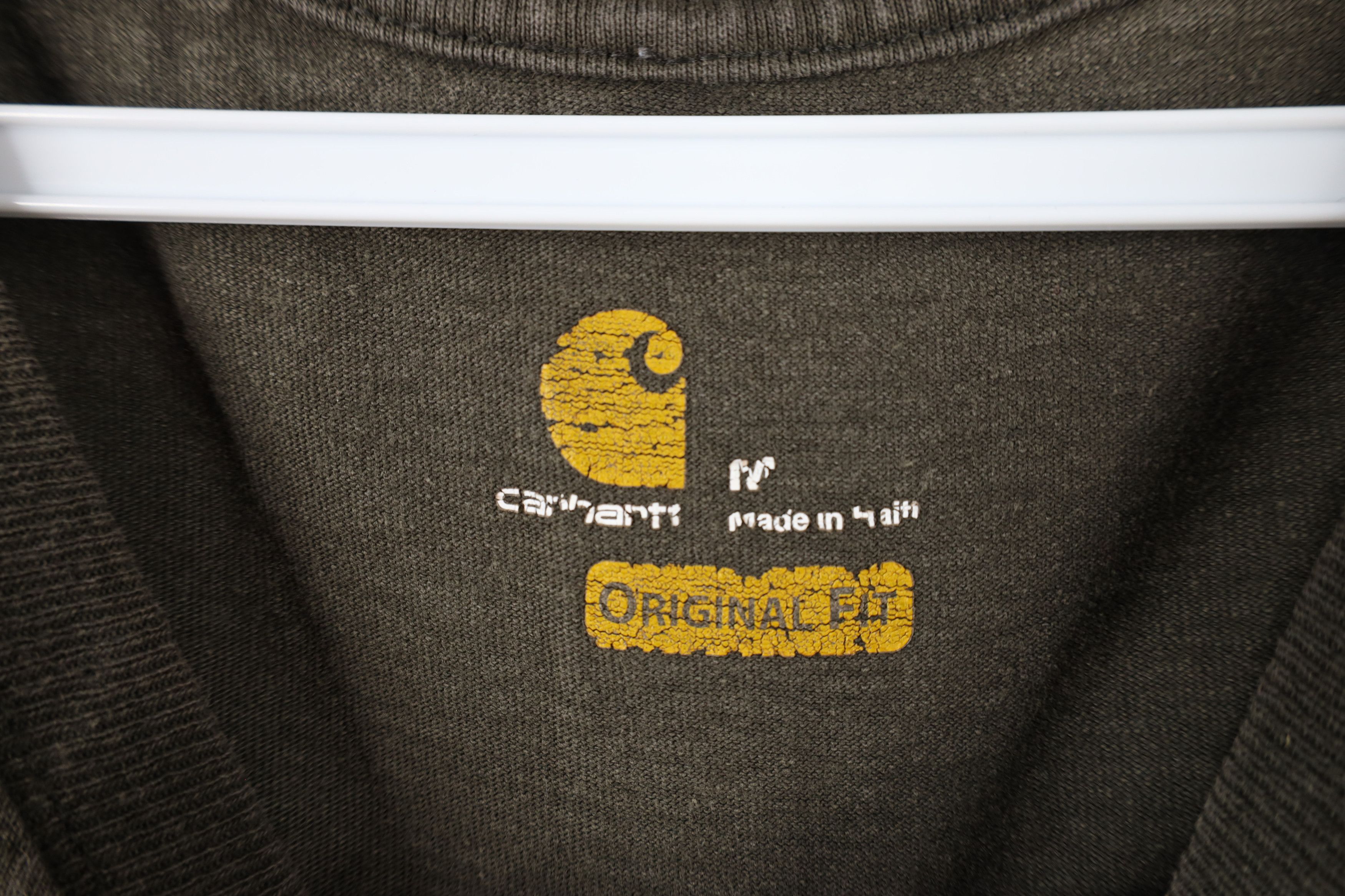 Carhartt Vintage Carhartt Spell Out Long Sleeve Pocket T-Shirt Green Size US M / EU 48-50 / 2 - 10 Thumbnail