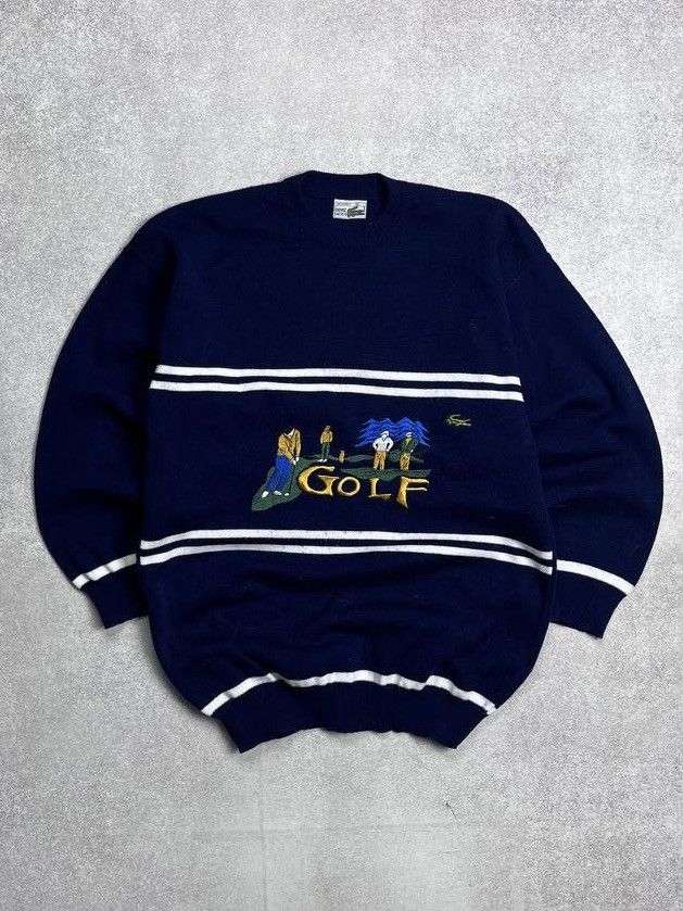 Lacoste Vintage Lacoste Golf Embroidery Striped Sweater Y2K XL Size US XL / EU 56 / 4 - 1 Thumbnail