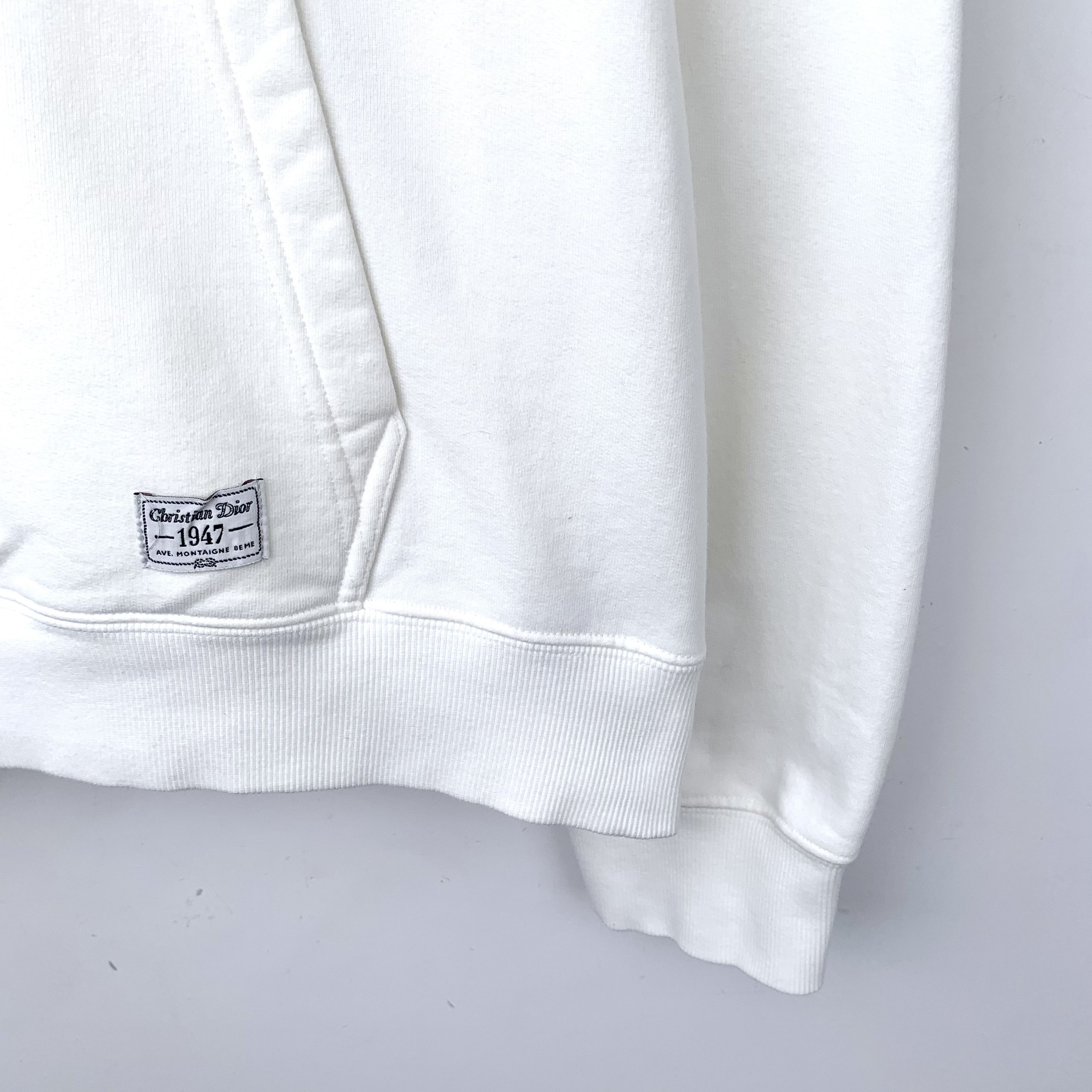 Dior Dior White Embroidered Cotton Hoodie Sweatshirt (Size XXL) Size US XXL / EU 58 / 5 - 6 Thumbnail
