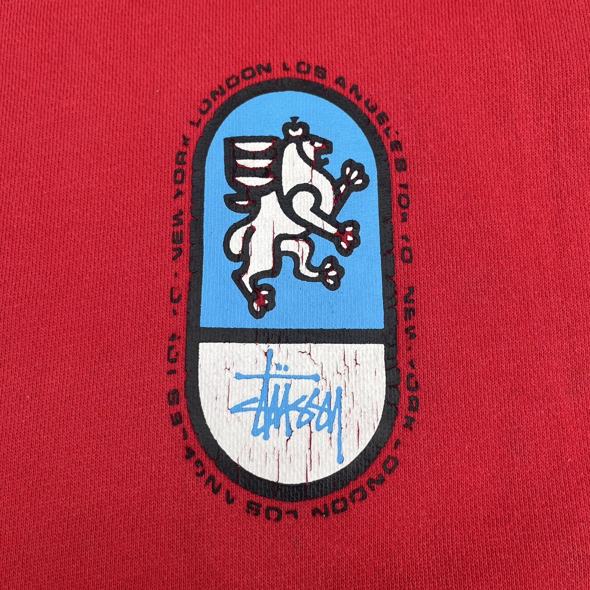Stussy × Vintage Vintage 90s Stussy Lion Wing London NY LA Hoodie Size US M / EU 48-50 / 2 - 3 Thumbnail