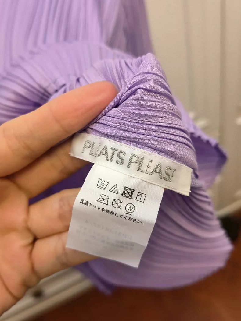 Issey Miyake Issey Miyake size:4 Purple pleated long-sleeved shirt Size S / US 4 / IT 40 - 2 Thumbnail