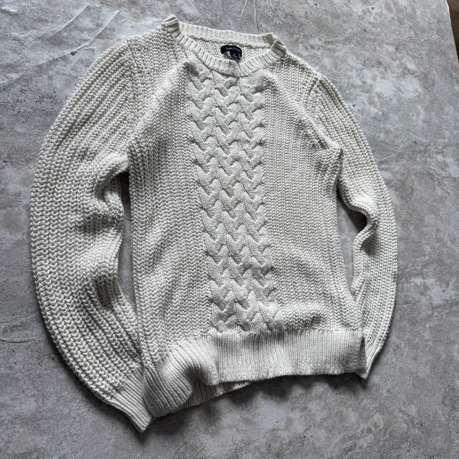 Nautica Women’s Nautica Cable Knit Sweater - Size Medium Size M / US 6-8 / IT 42-44 - 2 Thumbnail