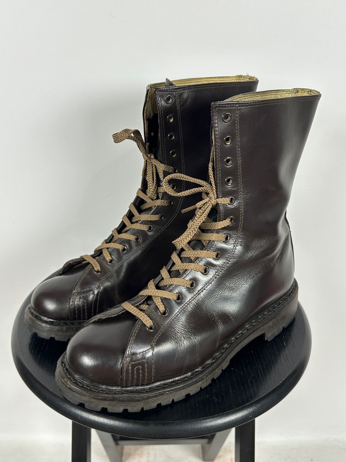 Vintage Vintage Italy Army Paratrooper Combat Brown Leather Boots Size US 9 / EU 42 - 2 Thumbnail