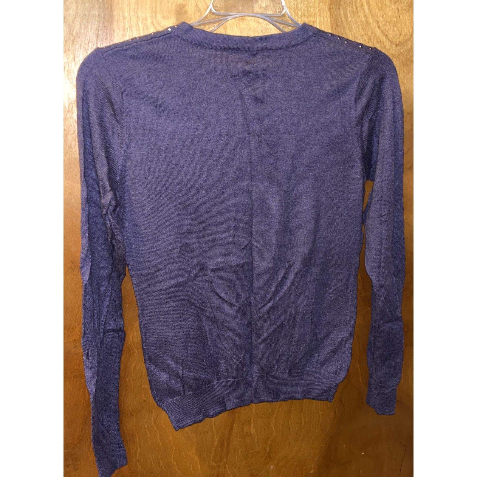 Merona VINTAGE Merona Womens Cardigan Sweater XS Purple All Seasons Jewel Buttons Lightweight Size XS / US 0-2 / IT 36-38 - 4 Thumbnail