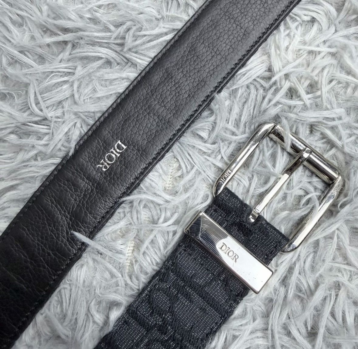 Dior dior black woven leather belt size 95. Size ONE SIZE - 5 Thumbnail