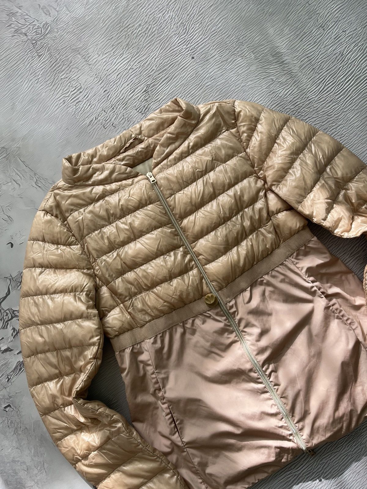 Herno Herno Vintage Luxury Puffer Jacket Light Beige Size L / US 10 / IT 46 - 4 Thumbnail