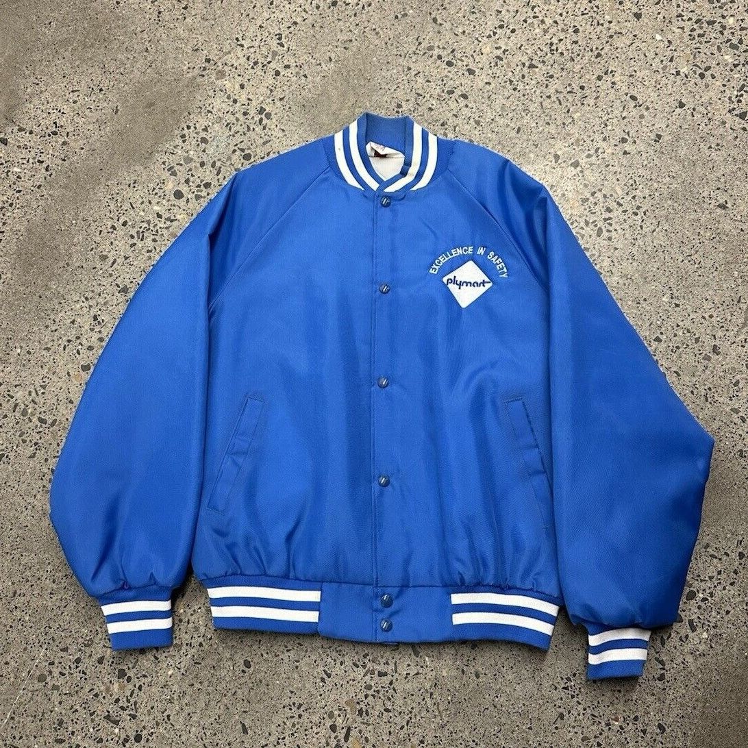 Vintage Vintage West Ark Lightweight Blue Bomber Jacket Size XL Size US XL / EU 56 / 4 - 1 Thumbnail