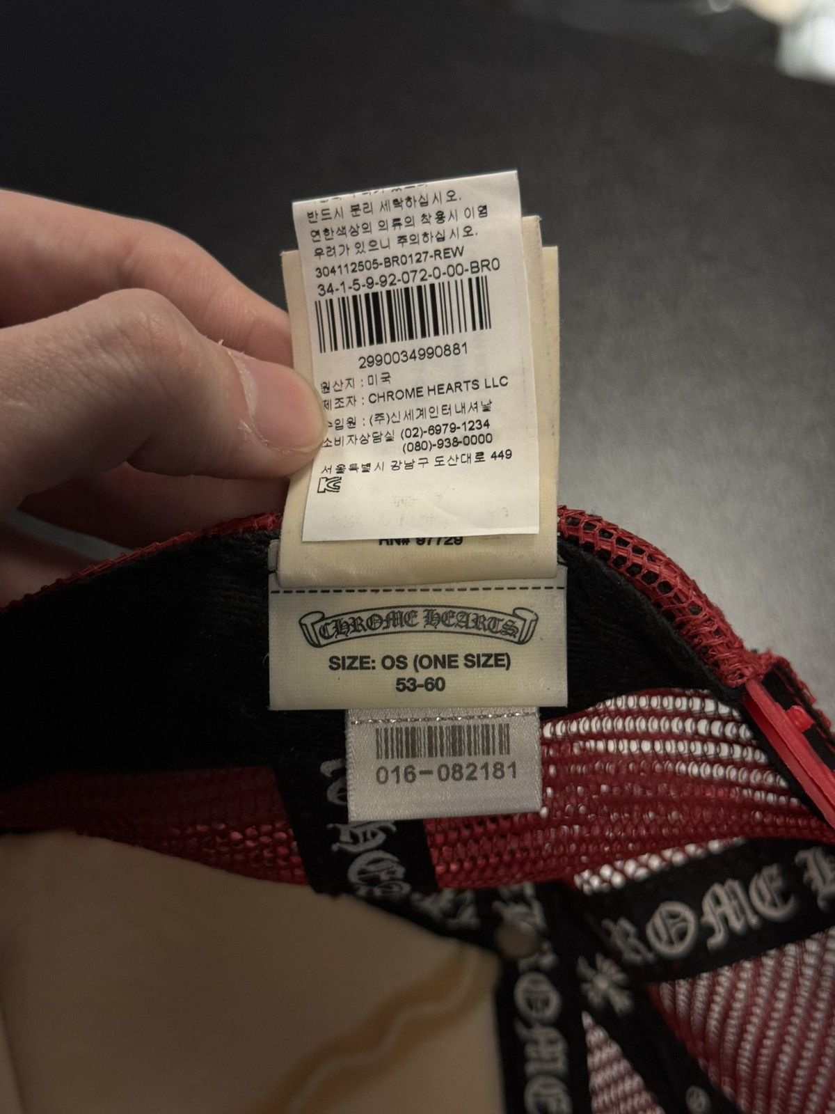 Chrome Hearts Chrome Hearts Hat Red White SnapBack Size ONE SIZE - 16 Thumbnail