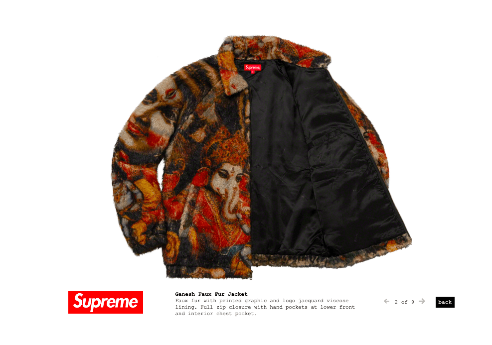 Supreme Supreme Ganesh Faux Fur Jacket | Grailed