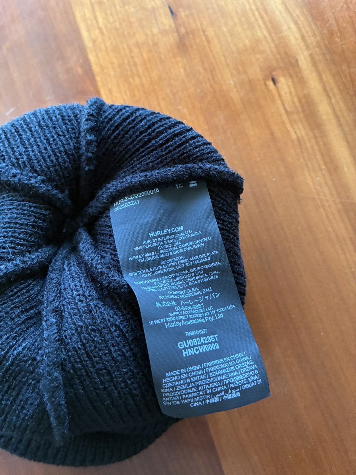 Hurley Black Hurley beanie new with tags Size ONE SIZE - 2 Thumbnail