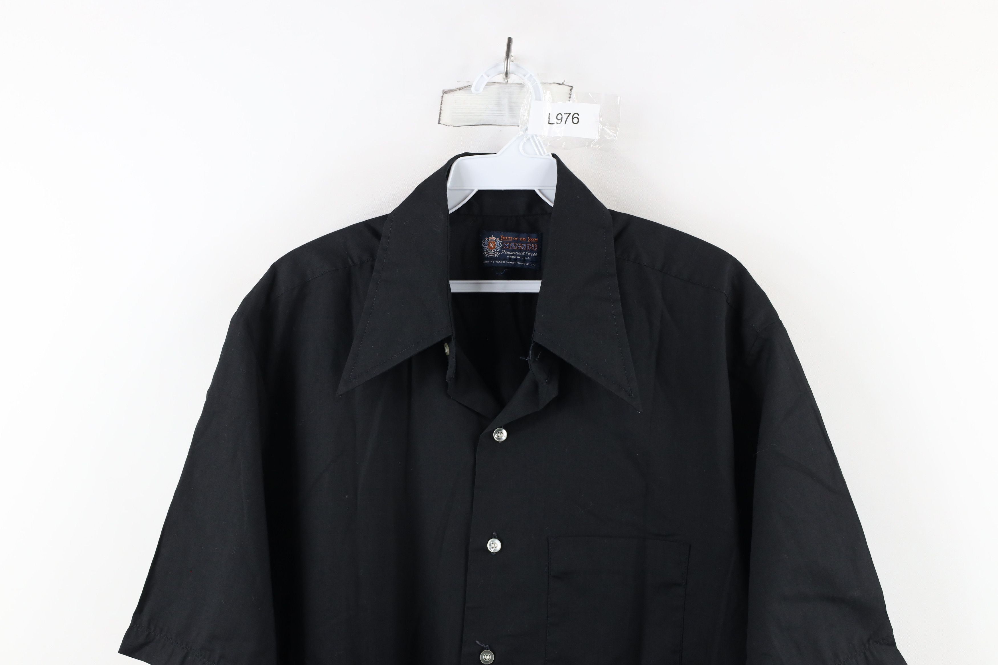 Fruit Of The Loom × Vintage Vtg 60s 70s Fruit of the Loom Short Sleeve Button Shirt Size US L / EU 52-54 / 3 - 2 Thumbnail
