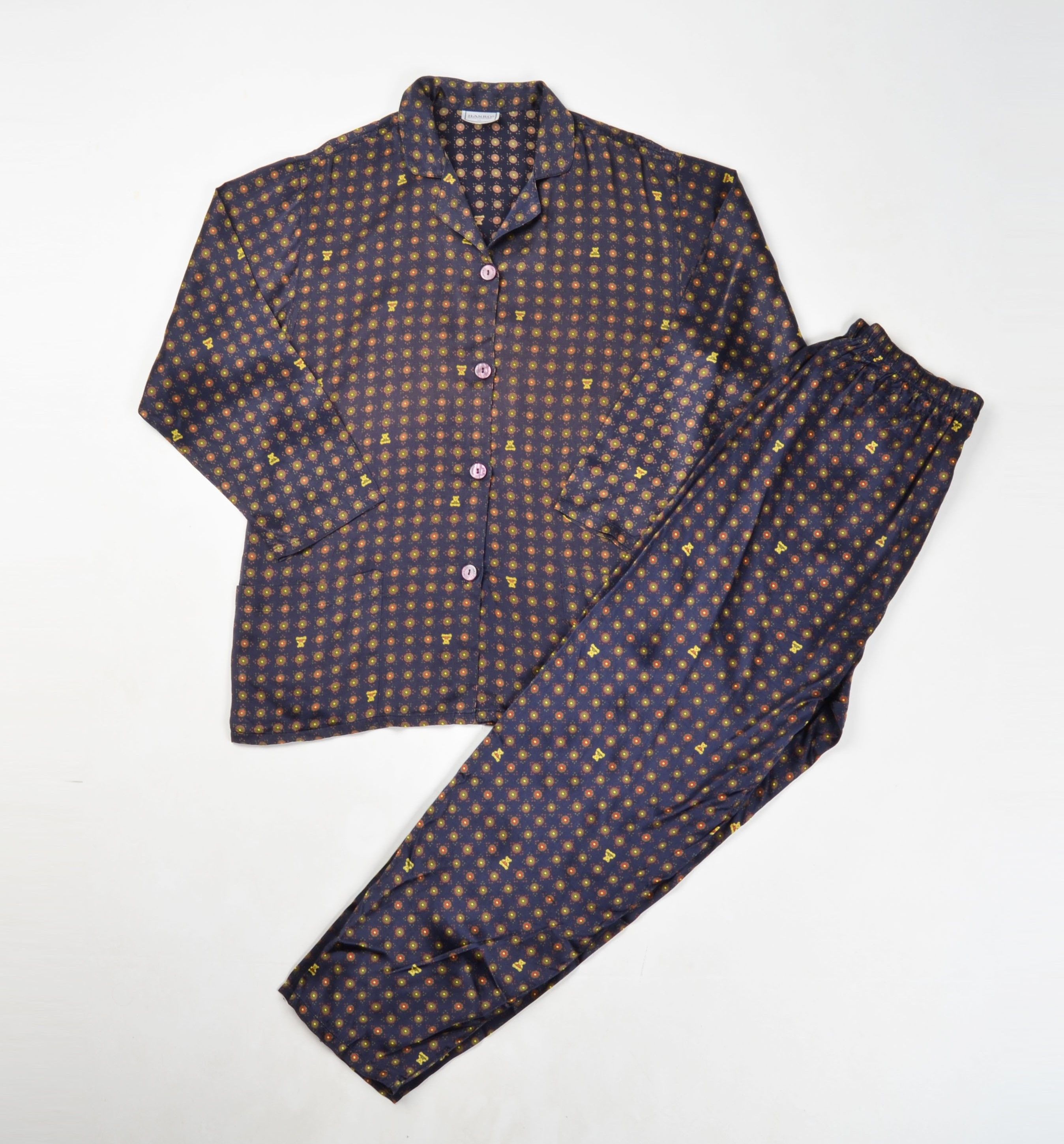 Hanro Vintage Hanro of Switzerland Blue Teddy Print Pajama Set Size XS / US 0-2 / IT 36-38 - 4 Thumbnail