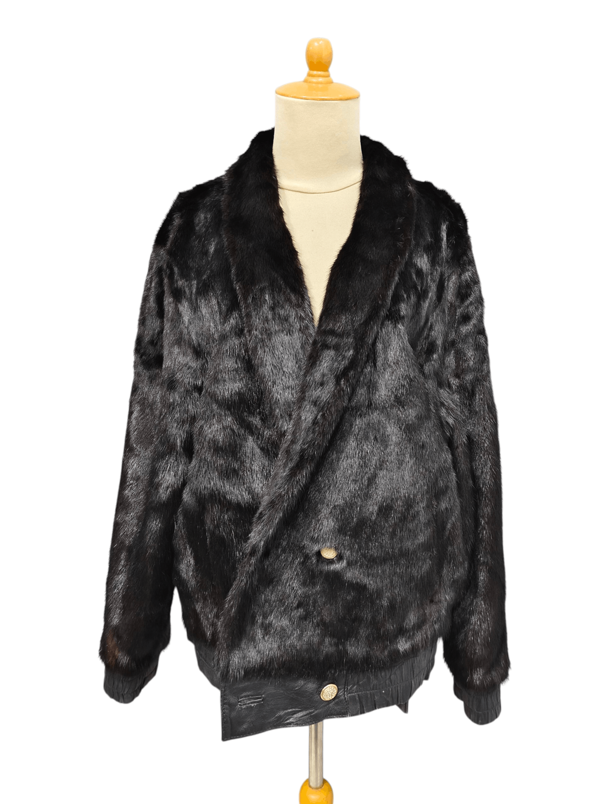 Vintage 80s-90s Unbrand- European Reversible Real Fur Leather Jacket Size US L / EU 52-54 / 3 - 1 Thumbnail