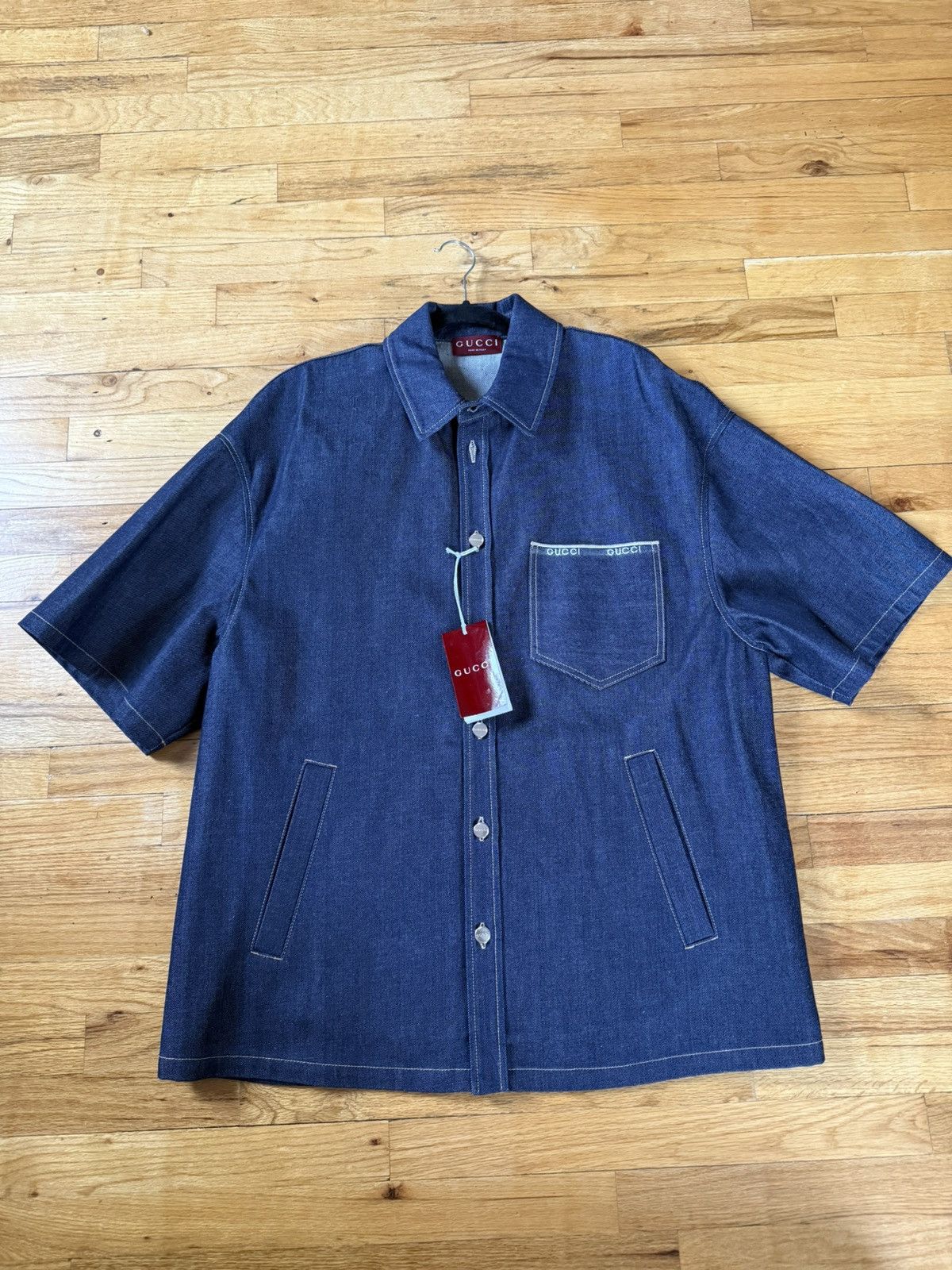 Gucci Gucci Cotton Selvedge Denim Shirt Size US L / EU 52-54 / 3 - 1 Thumbnail