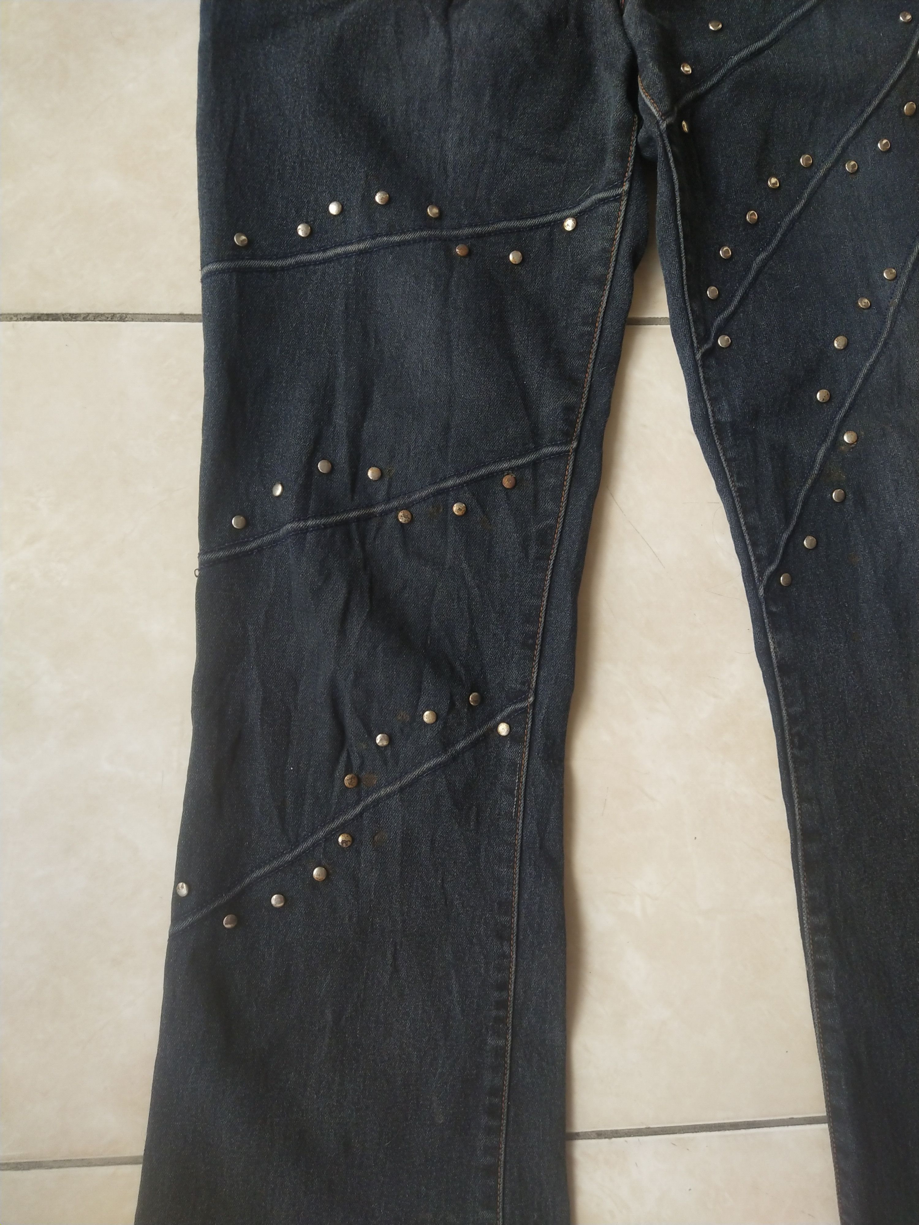 Hysteric Glamour Haphazard Jeans Workshop Studded Flare Denim Y2K Punk Japan Size US 26 / EU 42 - 3 Thumbnail
