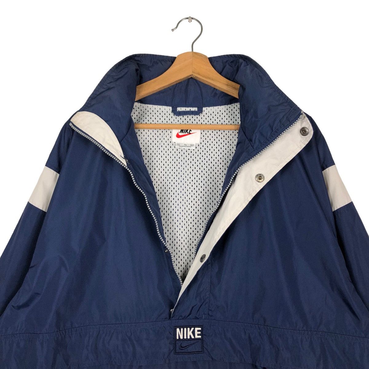 Nike 🔥Vintage Nike Winbreaker Anorak Centre Logo Big Swoosh Size US XL / EU 56 / 4 - 12 Thumbnail
