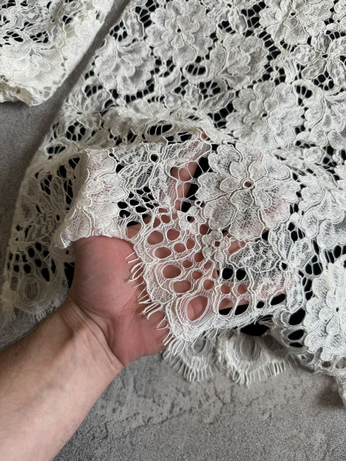 Sandro Sandro 36 white lace mini dress 👗 puff long sleeve Size XS / US 0-2 / IT 36-38 - 10 Thumbnail