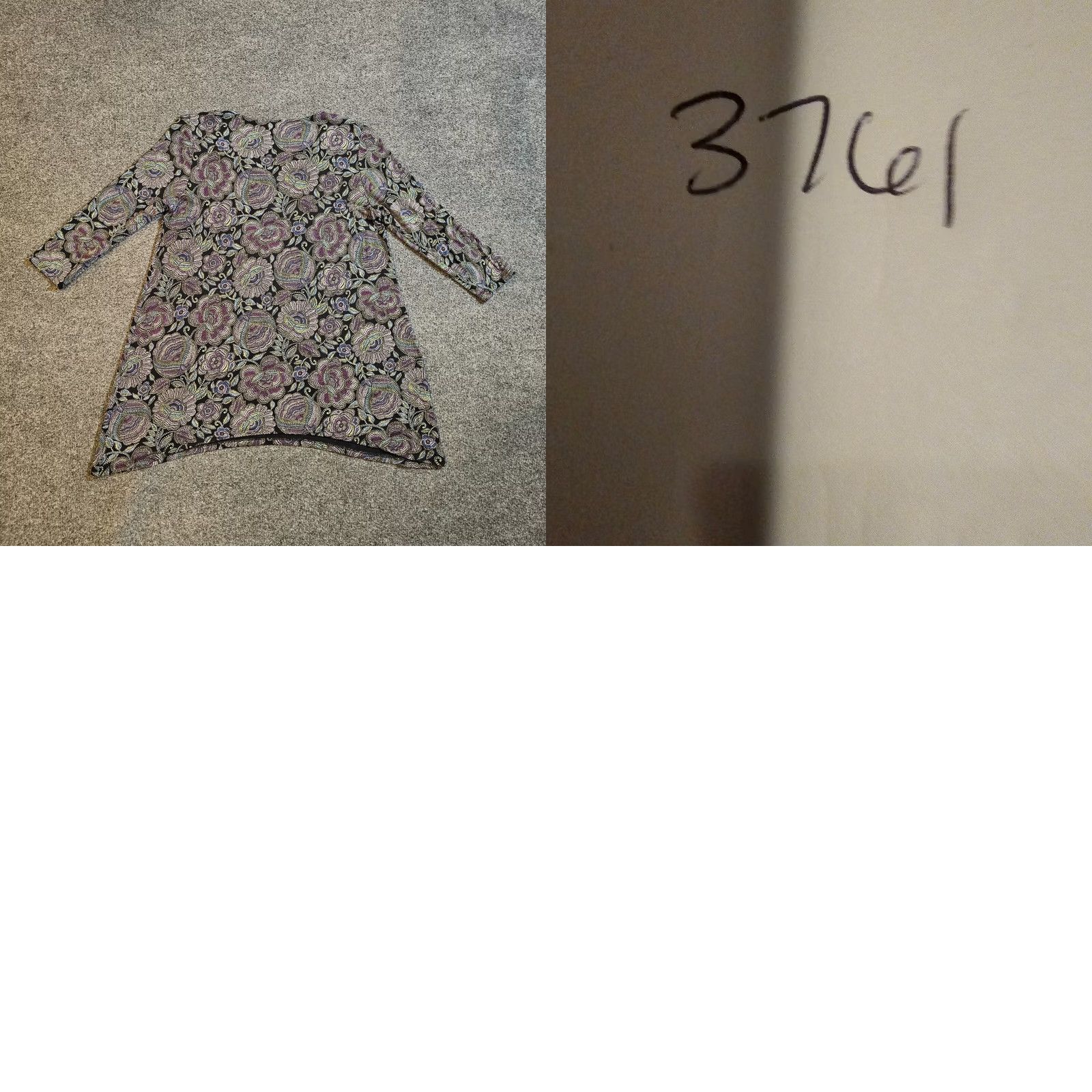 J. Jill J. Jill Top Shirt Womens S Black Purple Floral V-Neck Stretch Casual Career Shirt Size S / US 4 / IT 40 - 8 Thumbnail
