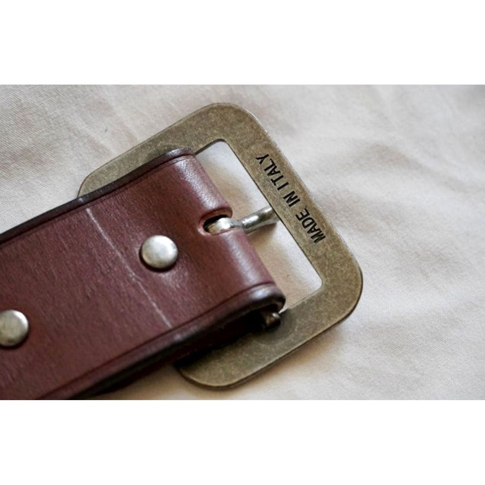 Ralph Lauren RRL RALPH LAUREN LEATHER BELT SIZE 40 BROWN THUNDERBIRD EMBOSSED USED MEN Size 40 - 4 Thumbnail