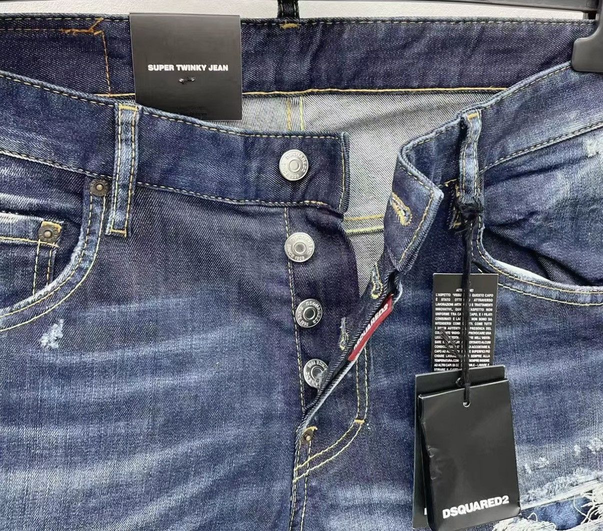 Dsquared2 DSQUARED2 (D2) Stretch Washed Slim Fit Jeans J30 Size US 28 / EU 44 - 5 Thumbnail