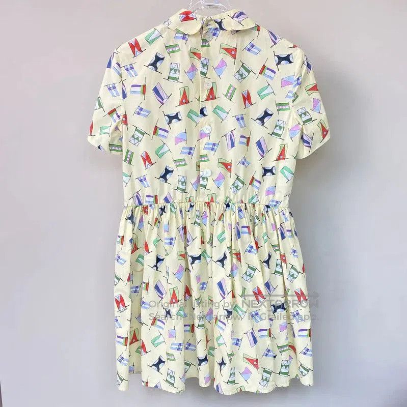 Miu Miu Miu Miu Yellow Cotton Women’s Dress . Size S / US 4 / IT 40 - 2 Thumbnail