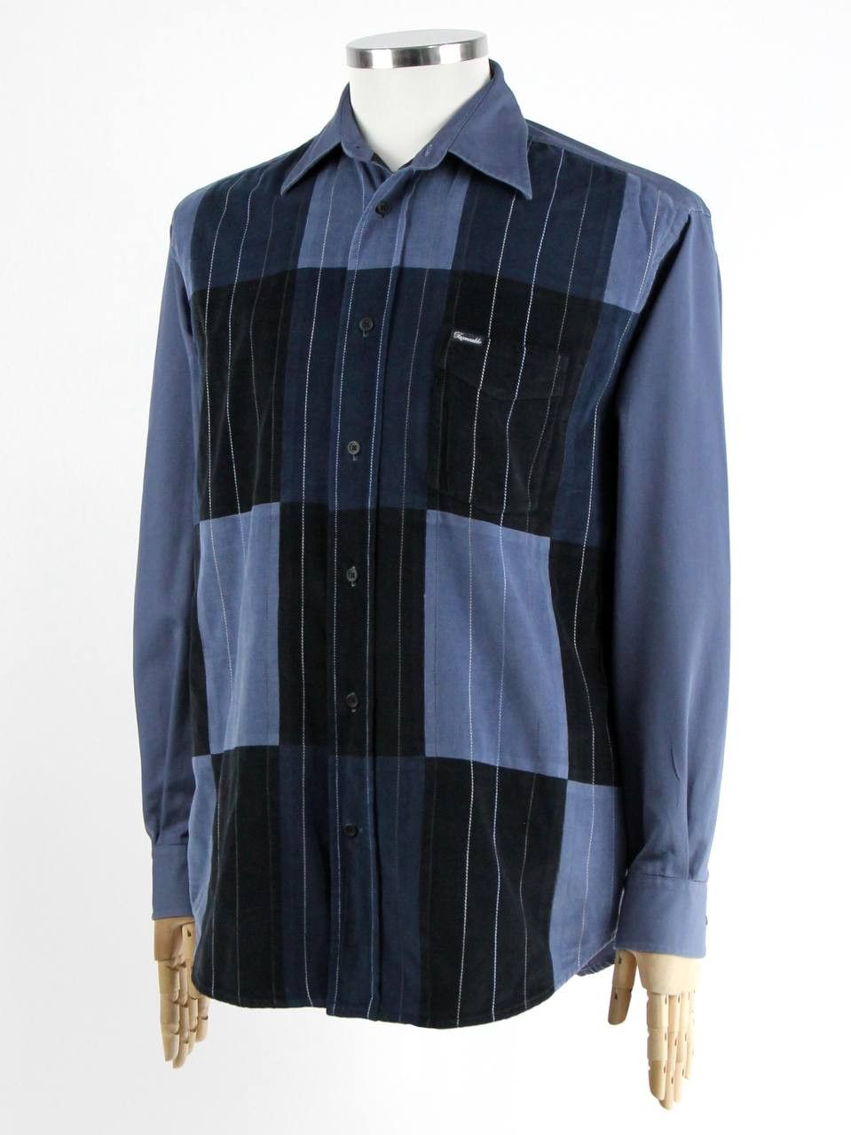 Faconnable FAÇONNABLE Cotton shirt with corduroy insert Size US M / EU 48-50 / 2 - 2 Thumbnail