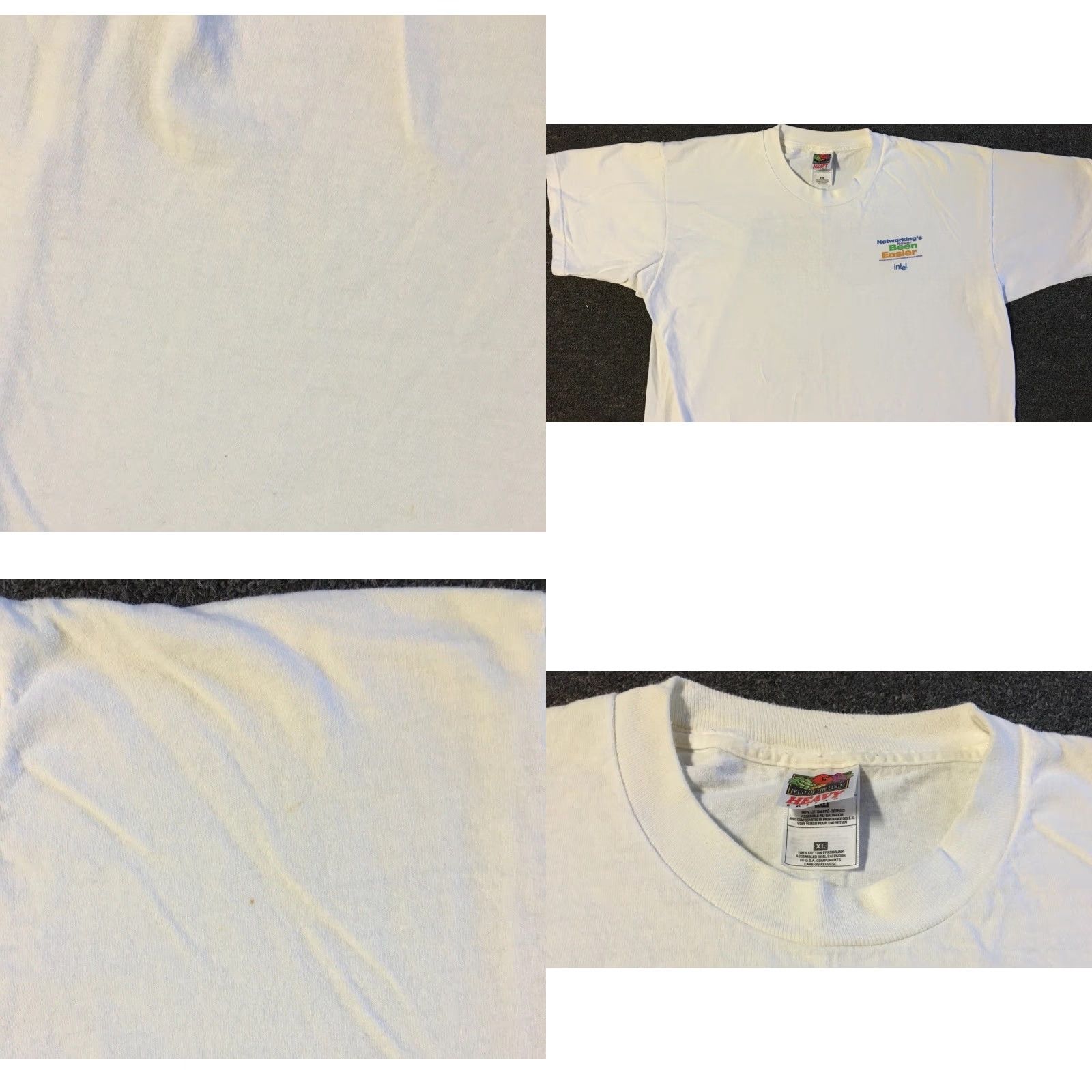 Apple VINTAGE Intel Faded Promo Shirt L White Microsoft T-Shirt Mens 90s Grunge California 80s Tech Meme Space Size US L / EU 52-54 / 3 - 8 Thumbnail