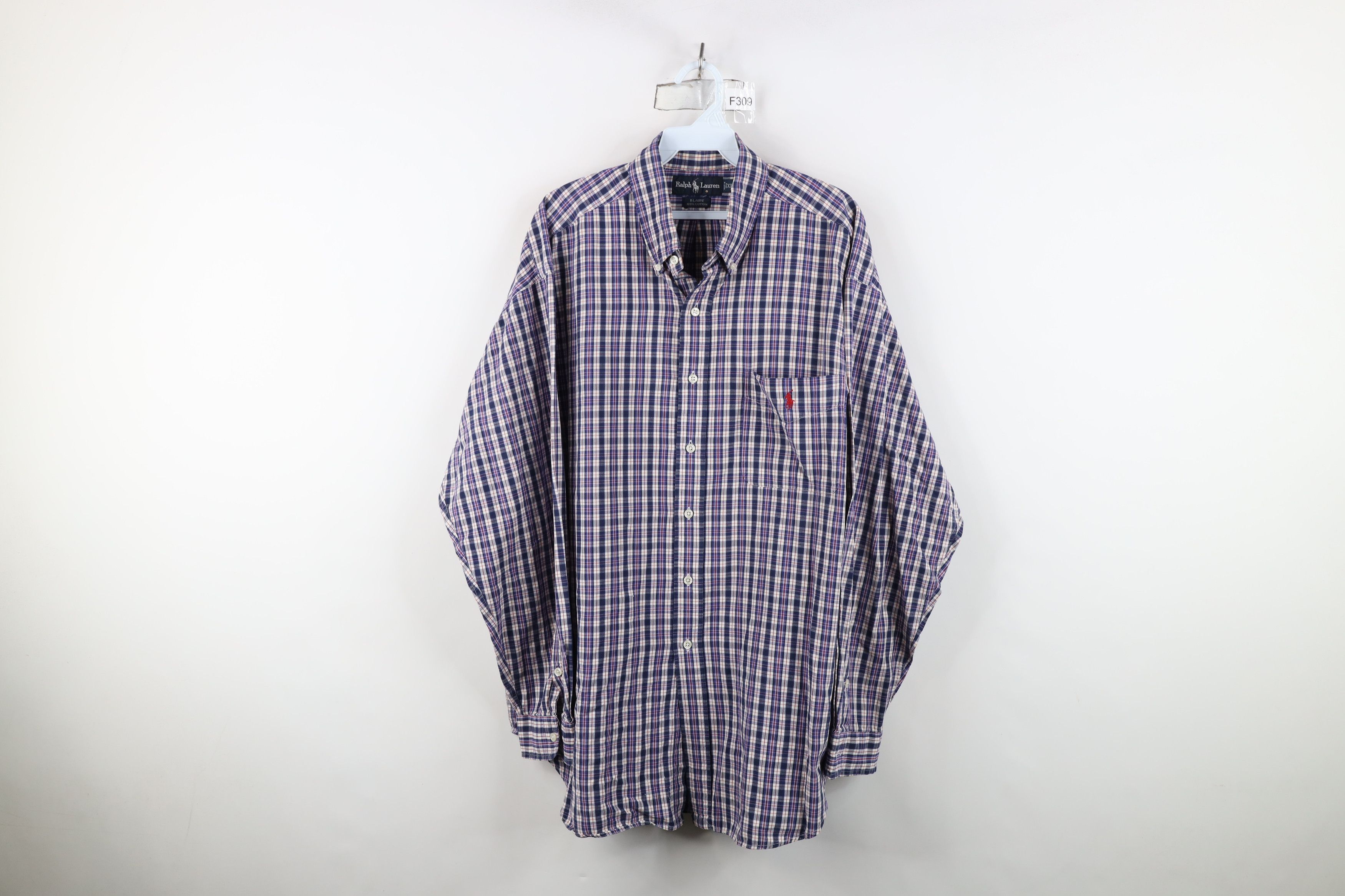 Ralph Lauren Vintage 90s Ralph Lauren Blaire Collared Button Down Shirt Size US XL / EU 56 / 4 - 1 Thumbnail