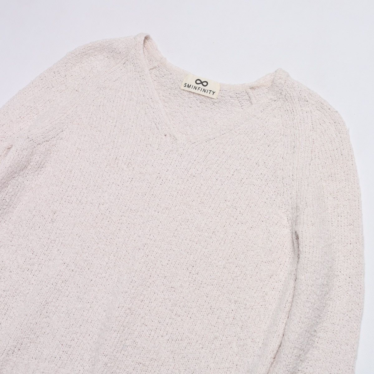 Other Sminfinity Cashmere Cotton Blend V neck Sweater Rose Light Size XS / US 0-2 / IT 36-38 - 7 Thumbnail