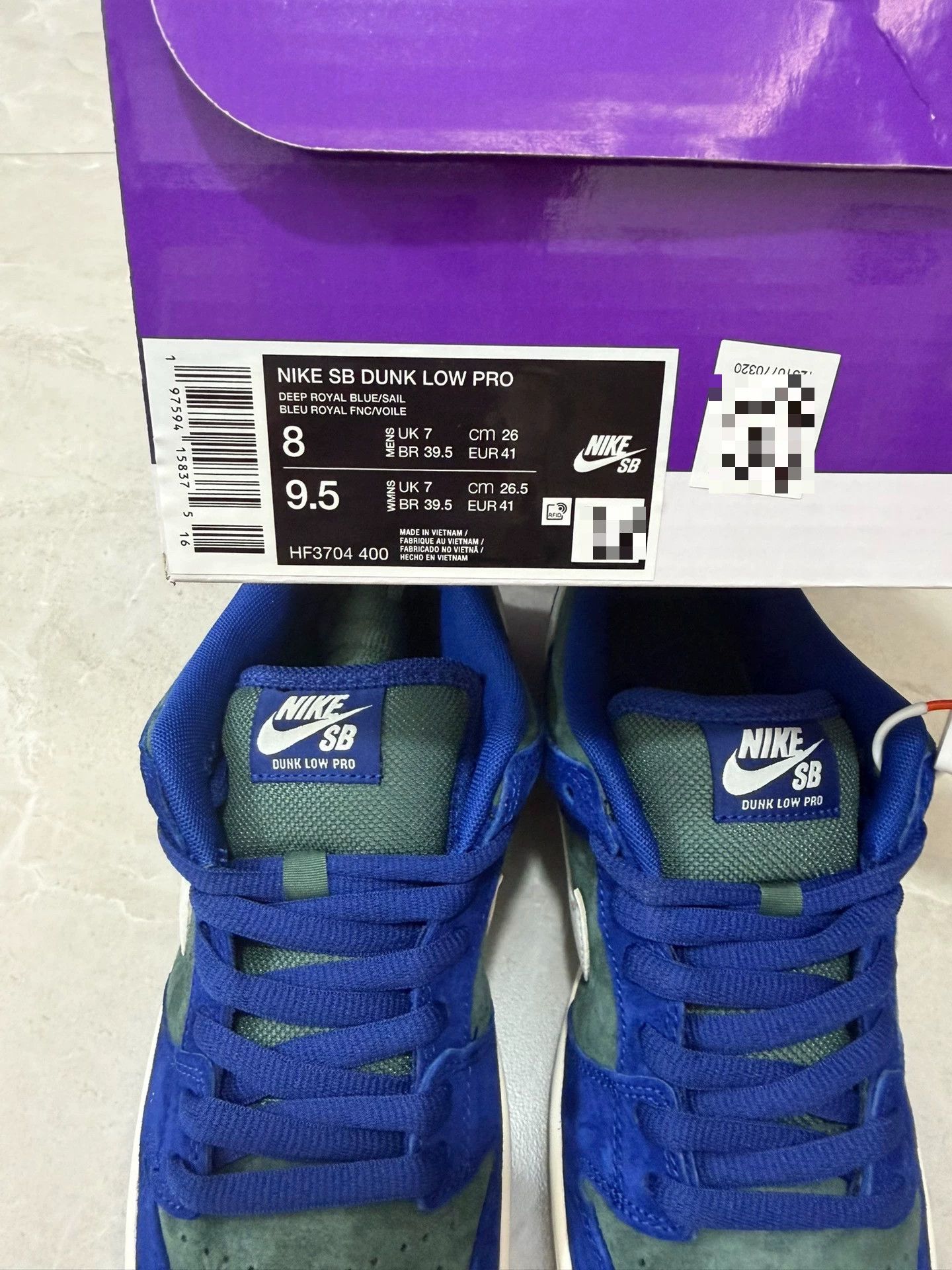 Nike Nike Dunk SB Deep Royal Blue Men's 41 HF3704-400 Size US 8 / EU 41 - 2 Thumbnail