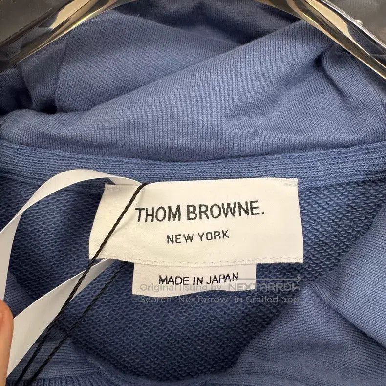 Thom Browne Thom Browne Sky Blue Four-Stripe Hoodie Size US XL / EU 56 / 4 - 4 Thumbnail