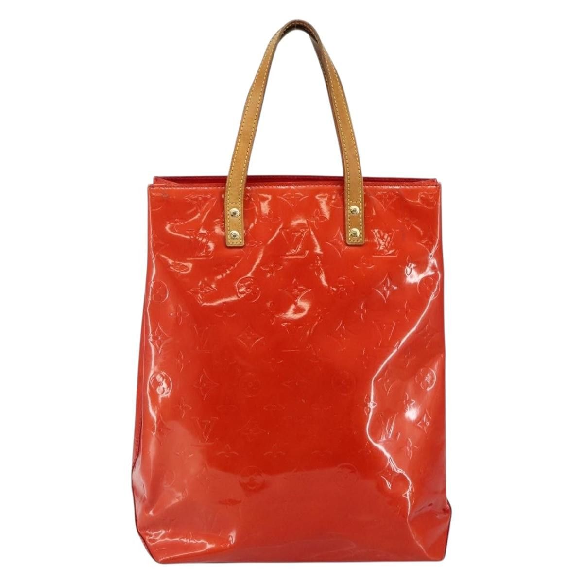Louis Vuitton LOUIS VUITTON Monogram Vernis Reade MM Hand Bag Red Rouge Size ONE SIZE - 3 Thumbnail