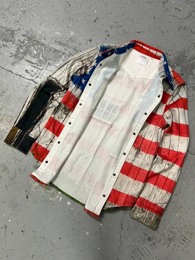 Calvin Klein × Designer × Vintage 2018 Raf Simons for Calvin Klein USA Flag Est 1978 Shirt Size US M / EU 48-50 / 2 - 6 Thumbnail