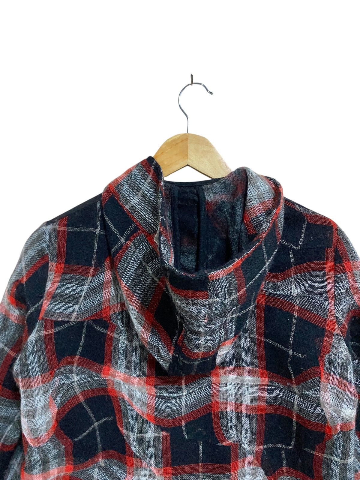 Yohji Yamamoto Rare Vintage Yohji Yamamoto Tartan Wool Parkas Hoodie 2000s Size US M / EU 48-50 / 2 - 5 Thumbnail