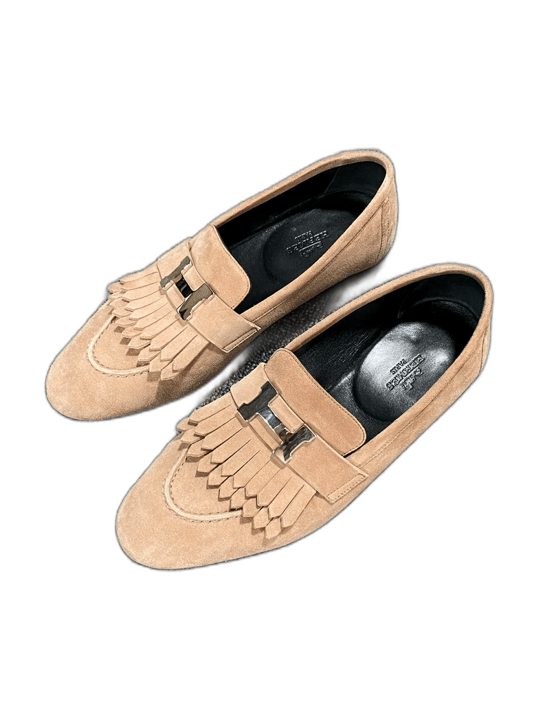 Hermes Hermes Fringed Suede Mules Loafers Size US 6 / IT 36 - 1 Thumbnail