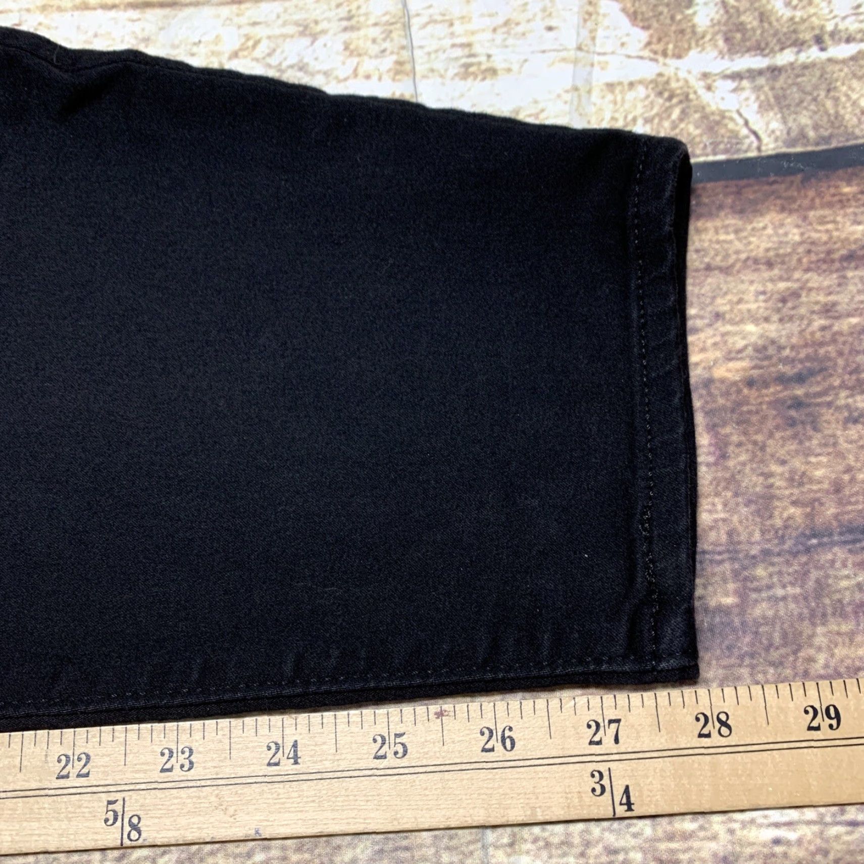 CO Signature Levi Strauss & Co Womens Jeans 22 Black Mid Rise Skinny Straight Size 40" / US 18 - 3 Thumbnail
