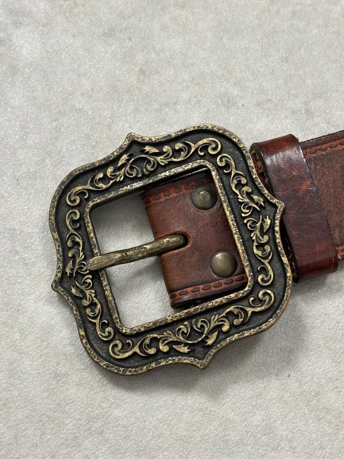 Dsquared2 Dsquared2 Brown Leather Belt Ornamental Buckle Size ONE SIZE - 7 Thumbnail
