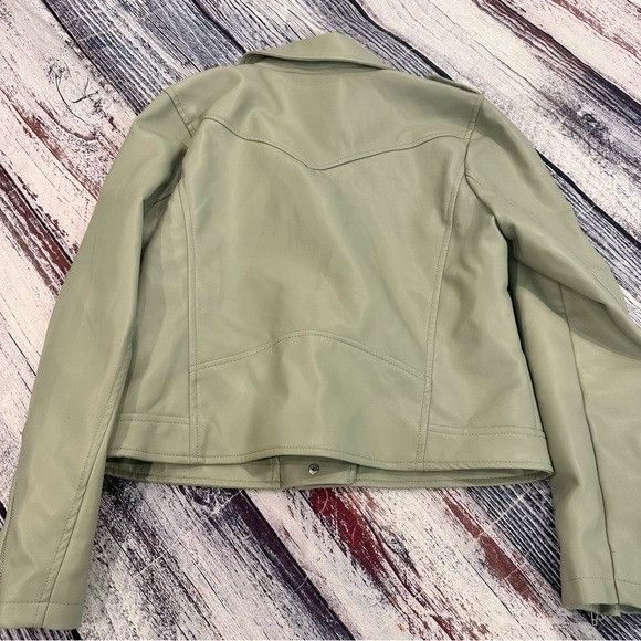 BLANKNYC Blank NYC Women's Mint Green Vegan Leather Moto Jacket Size M / US 6-8 / IT 42-44 - 5 Thumbnail