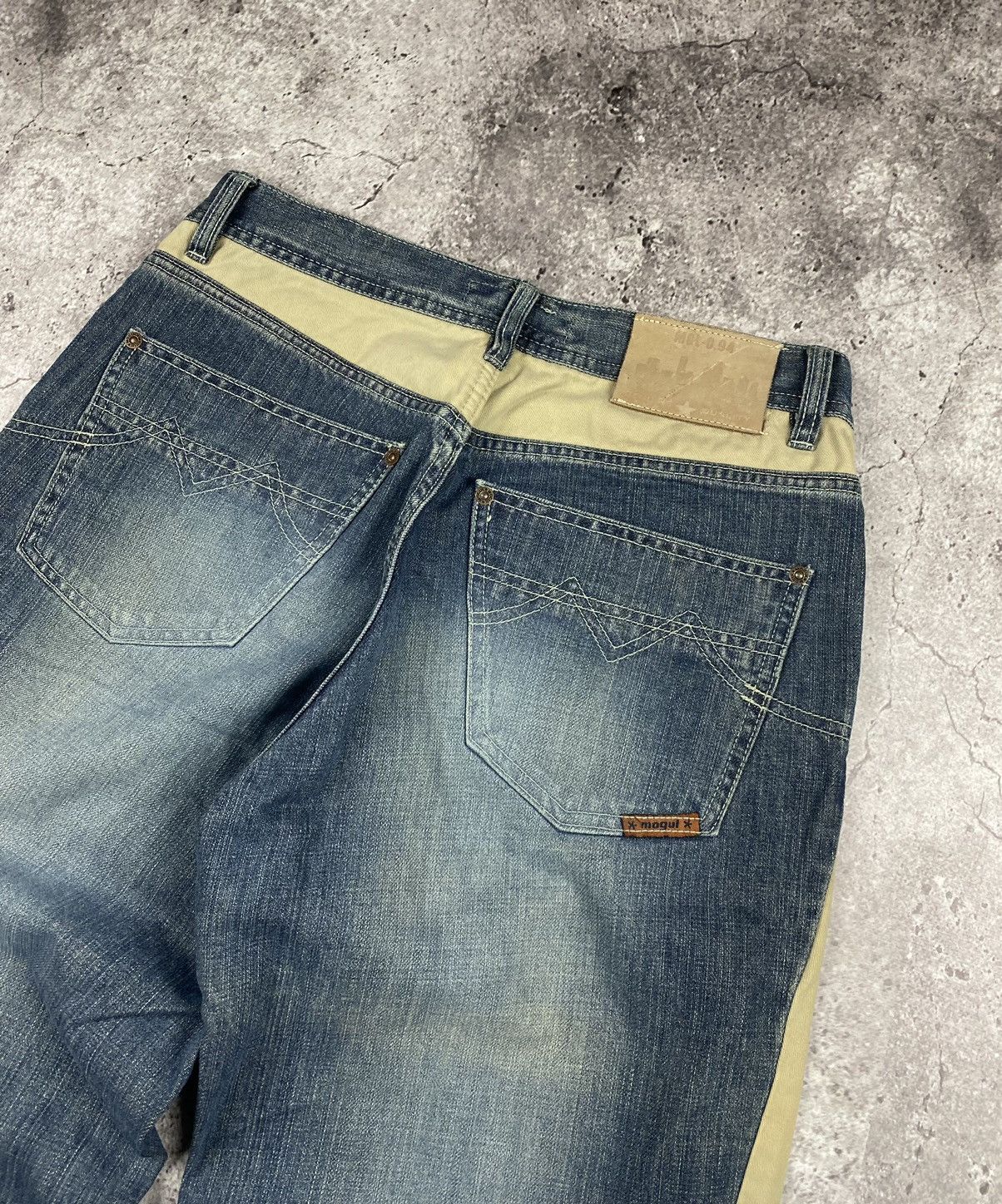 Designer × Japanese Brand Mongul “Two Face” Denim Corduroy Kapital Style Flare Jeans Size US 31 - 6 Thumbnail