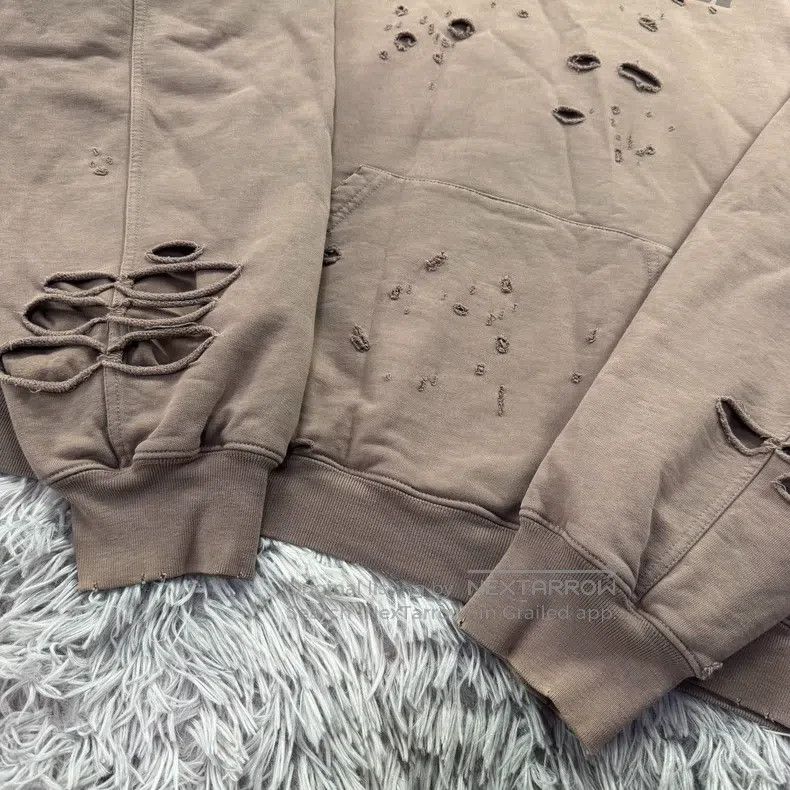 Balenciaga Balenciaga Double Layer Destroyed Hoodie Size US XXS / EU 40 - 4 Thumbnail