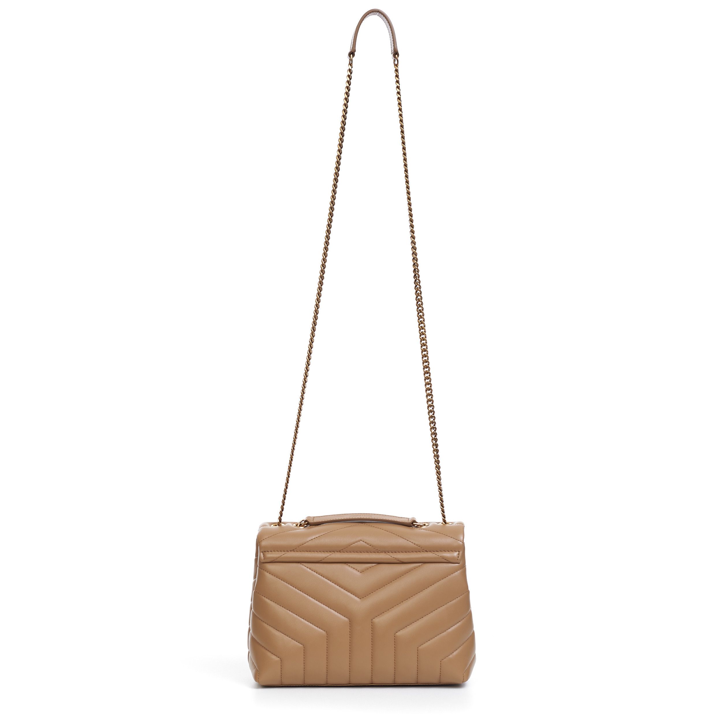 Saint Laurent Paris Loulou Small Chain Bag In Tan Quilted "Y" Leather Size ONE SIZE - 14 Thumbnail