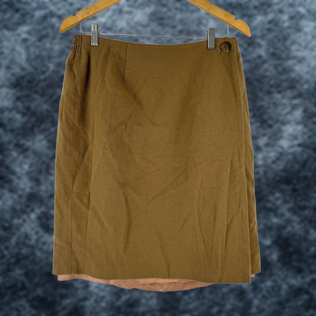 Vintage VINTAGE Jacque & KoKo Skirt Wool Blend Camel Brown 16W Made in USA 90s Size 38" / US 16 / IT 52 - 1 Thumbnail
