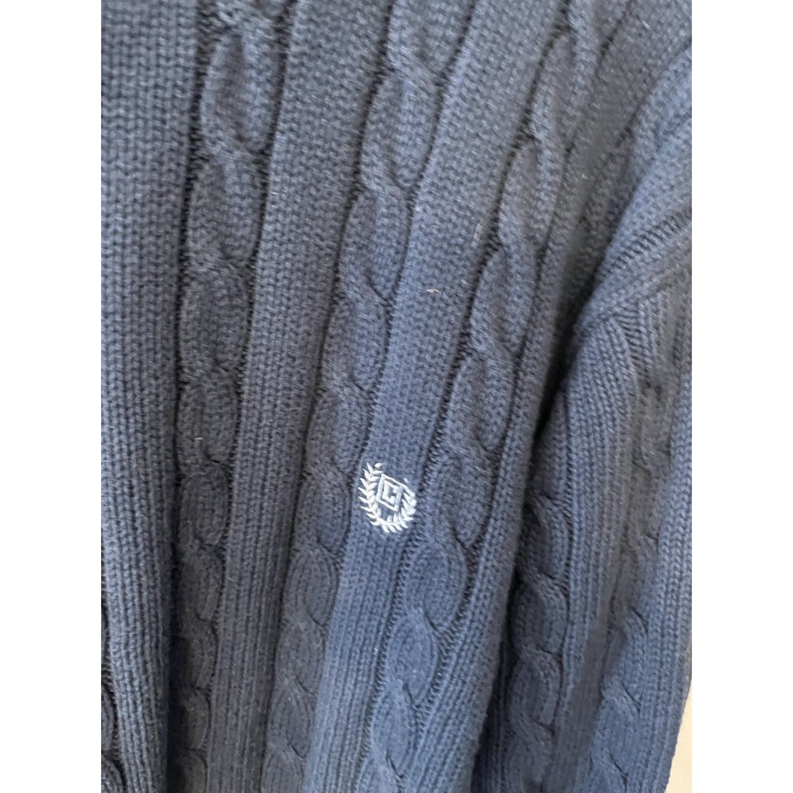 Chaps Chaps Sweater Pullover Cable Knit Long Sleeve Crew Neck XL Blue Men's Size US XL / EU 56 / 4 - 2 Thumbnail