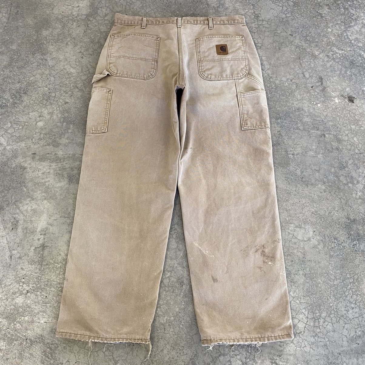 Carhartt VTG Carhartt Blanket Lined Distressed Dirty Carpenter Pants Size US 36 / EU 52 - 17 Thumbnail