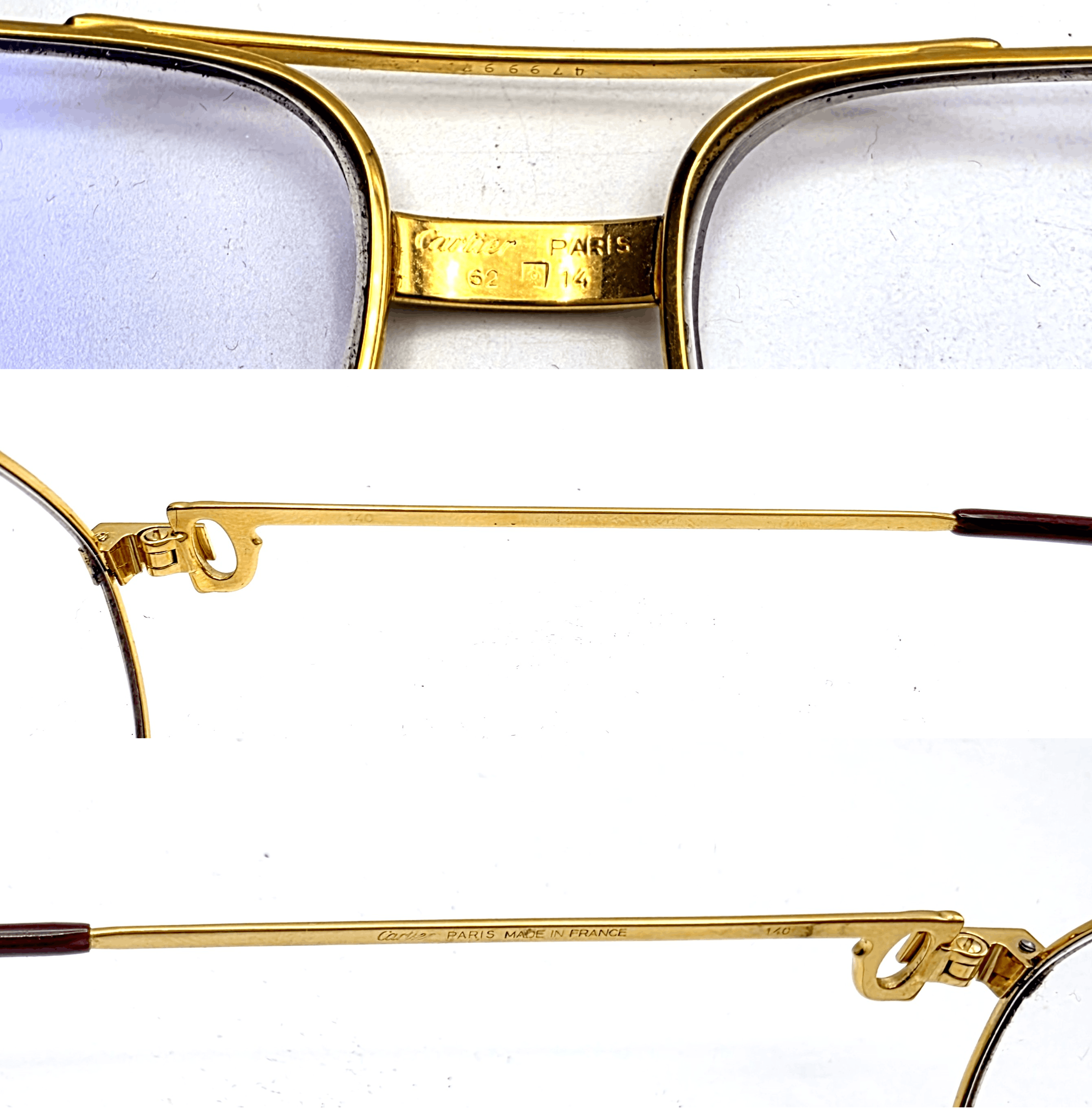 Cartier Vintage Cartier Vendome Santos Aviator Eyeglasses 18K Size ONE SIZE - 17 Thumbnail