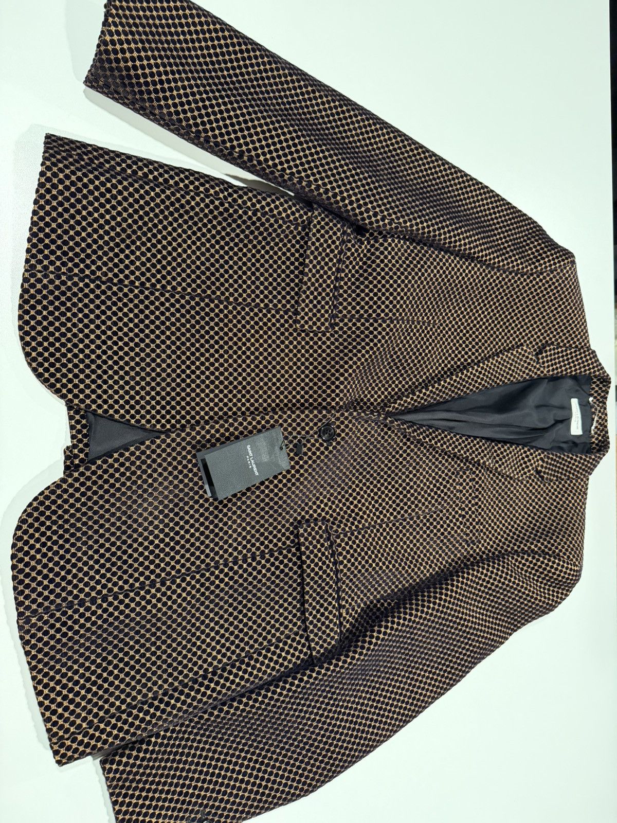 Saint Laurent Paris Saint Laurent diamond gold tone blazer. 54/44. $4250 Size 44R - 11 Thumbnail