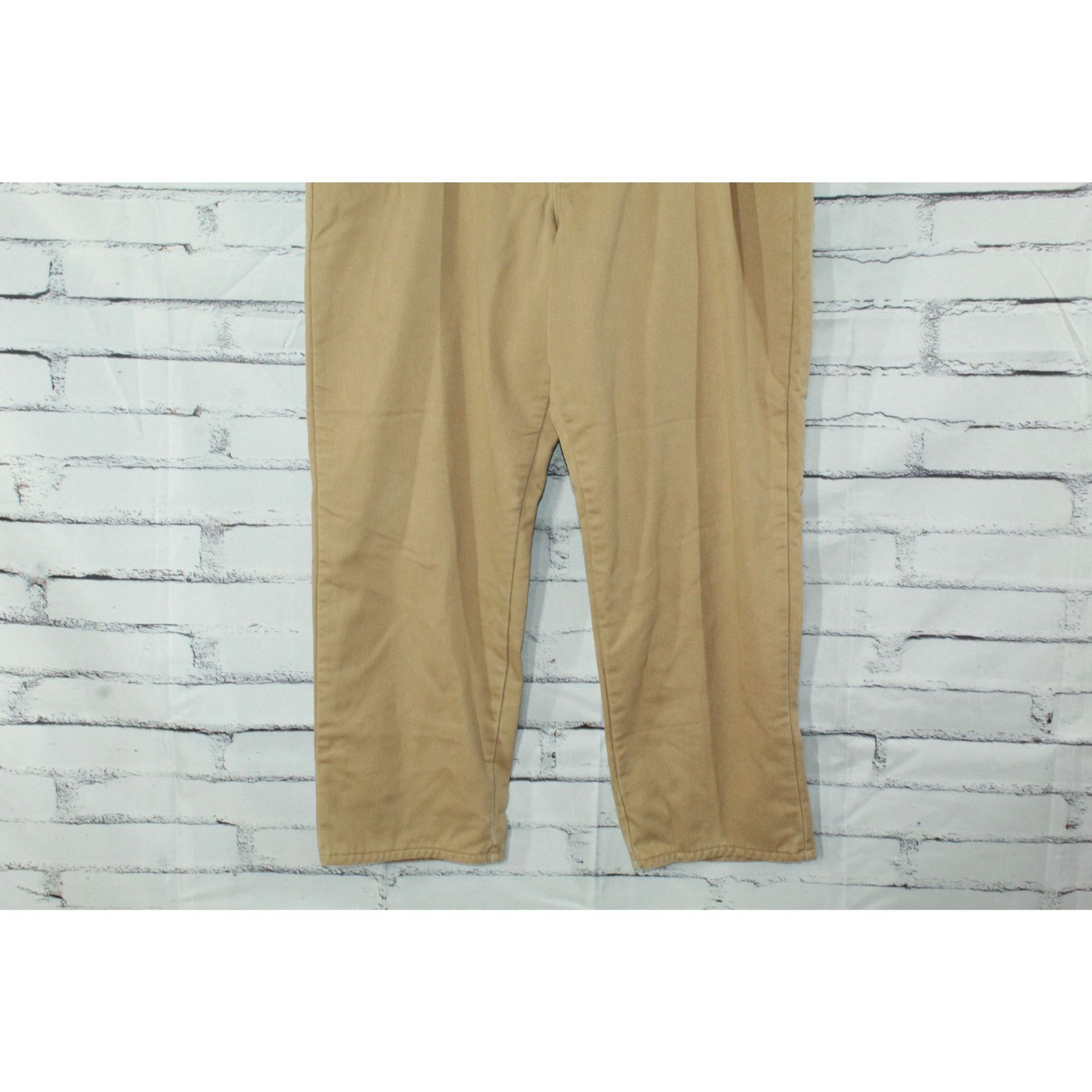 L.L. Bean LL Bean Khaki Pleated Lined Chino Pants Size US 40 / EU 56 - 3 Thumbnail