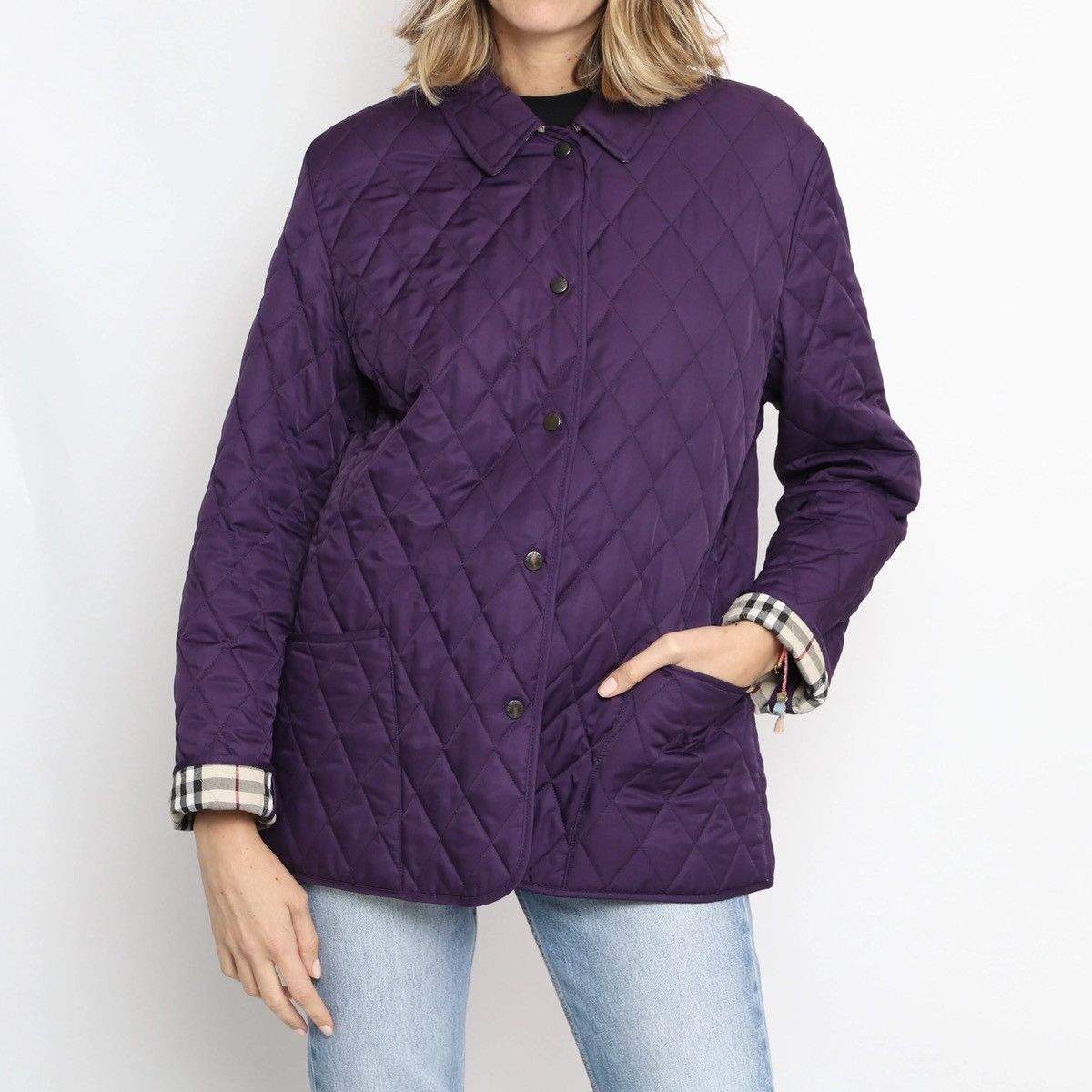 Burberry Burberry London Diamond Quilted Lined Novacheck Jacket Size M / US 6-8 / IT 42-44 - 2 Thumbnail